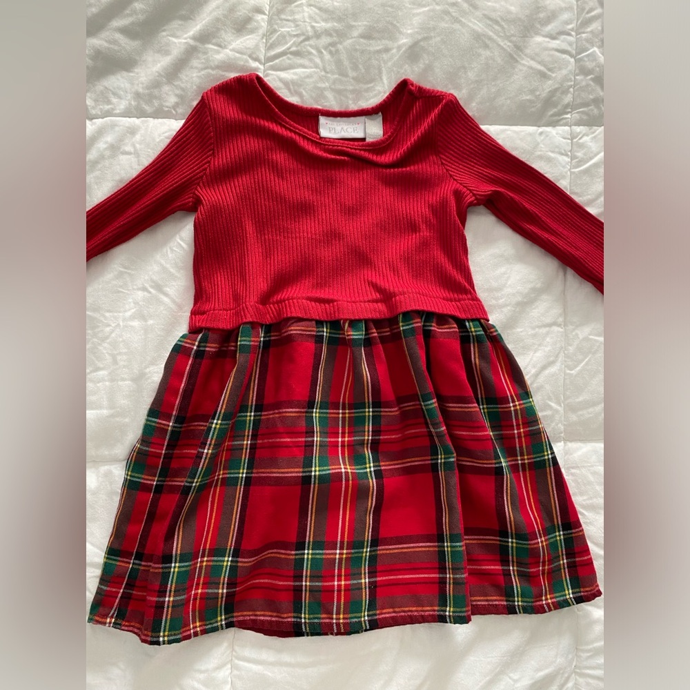 3T girls dress long sleeve The Children’s Place holiday winter classic tartan - Picture 6 of 14